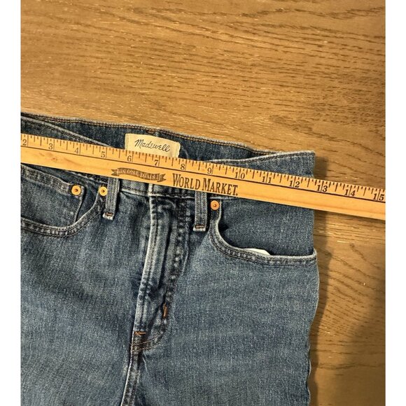 Madewell The Perfect Vintage Jean Medium Wash High Rise Denim Size 25 Raw Hem - Picture 4 of 11
